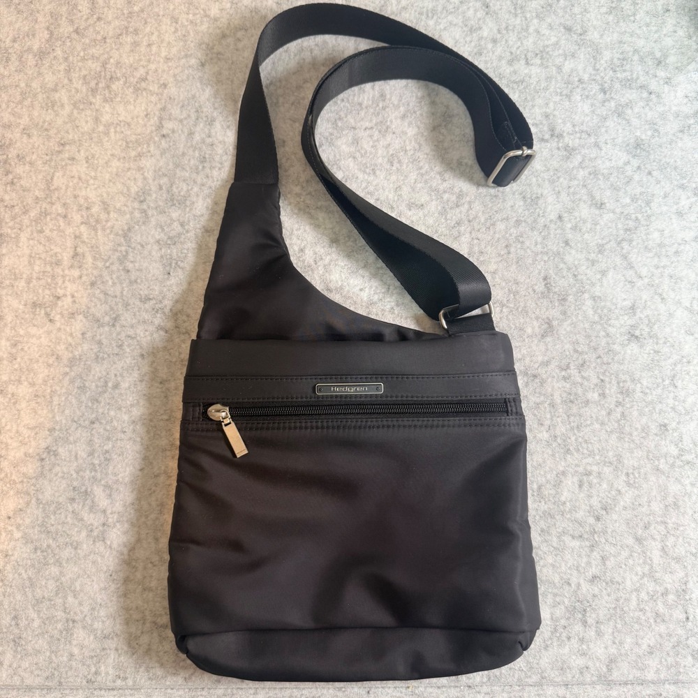 Hedgren Fate Crossbody Bag Black RFID Travel Commuter Purse